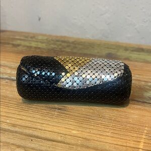 Vintage Gold Black Silver Metal Mesh/Chain Mail LIPTSTICK Case Holder